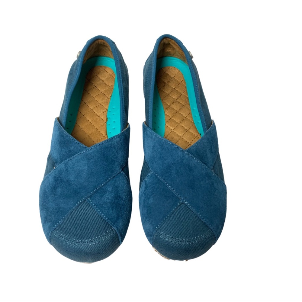 Mozo Sport Suede Canvas Comfort Shoes Size 8.5 Teal